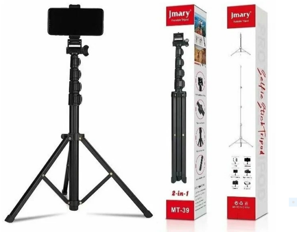 Jmary MT-39 2 in 1 Portable Tripod & Selfie Stick - Image 3