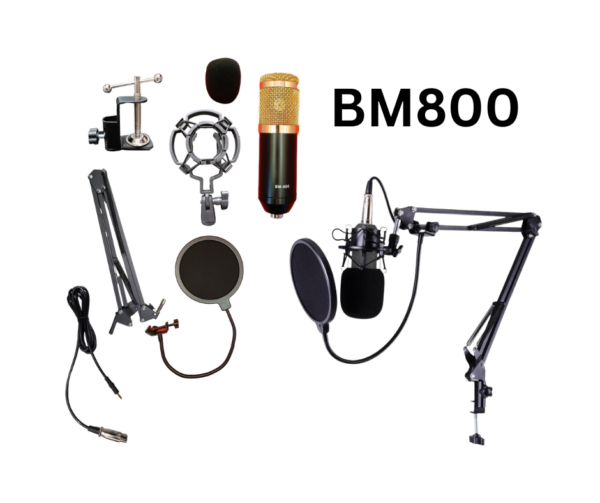 Professional BM 800 Condenser Microphone Full Studio Setup - BM800 Complete Package Price Mic Condenser Microphone For Studio Recording or Youtuber Youtube Channel Tiktok Computer Karaoke KTV - Image 3