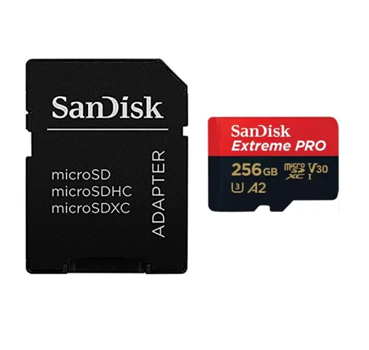 Sandisk Extreme PRO 256GB 200mbps MicroSDXC UHS-I Memory Card With Adapter (SDSQXCD-256G-GN6MA)