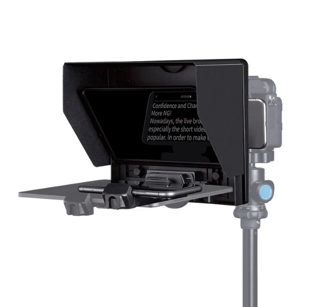 FEELWORLD TP10 Portable 10" Folding Teleprompter Up 11" Phone Tablet Prompter for Phone DSLR Shoot